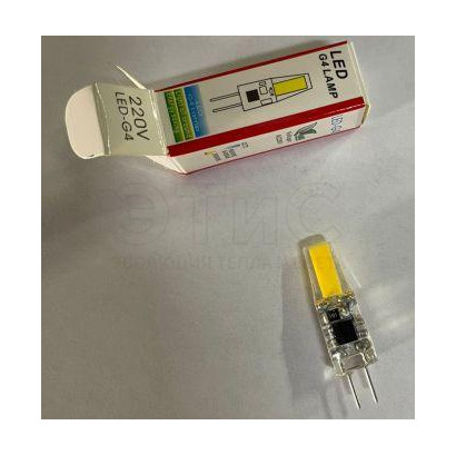 Лампа LED 3Вт 220В 6500K СОВ капсульная G4